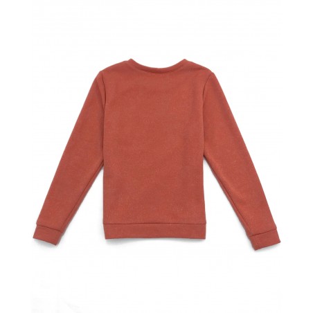 Pull vegan Jäger en coton bio terracotta pailleté fabriqué en France à Toulouse