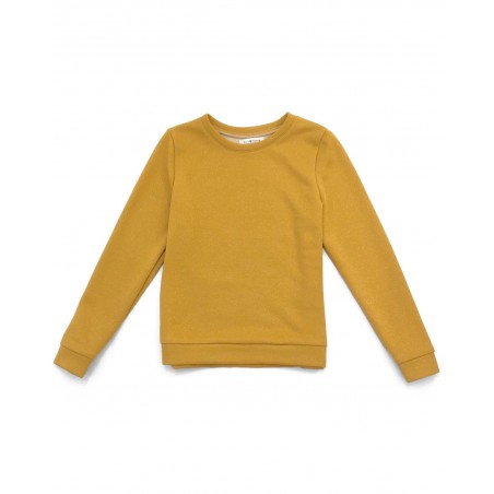 Pull vegan Jäger en coton bio moutarde pailleté fabriqué en France à Toulouse