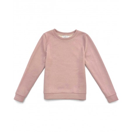 Pull vegan Jäger en coton bio vieux rose pailleté fabriqué en France à Toulouse