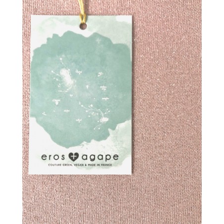 Pull vegan Jäger en coton bio vieux rose pailleté fabriqué en France à Toulouse