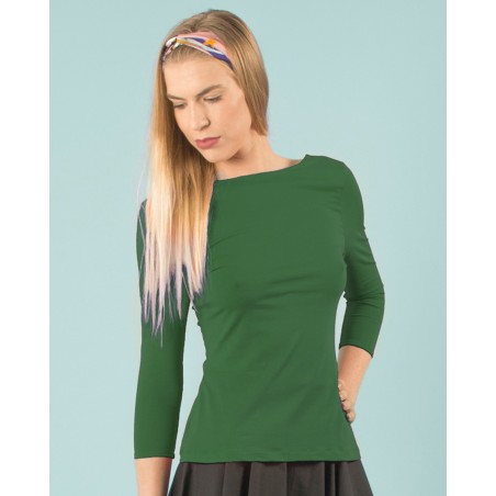 Top Lula dos nu bio Vert Forêt fabriqué en France à Toulouse