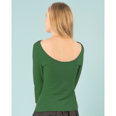 Top Lula dos nu bio Vert Forêt fabriqué en France à Toulouse
