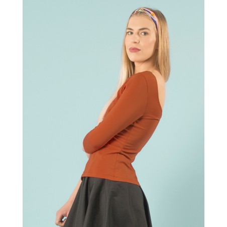 Top Lula dos nu bio Terracotta fabriqué en France à Toulouse