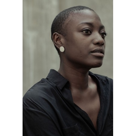 Boucles d'oreilles fixes Argent 925 textures Vesta XL Nouvelle  Collection