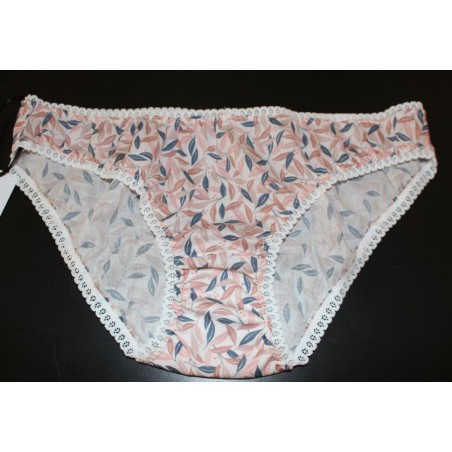 culotte feuillage 38 rose bleu